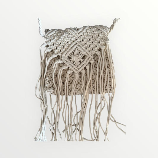 Bolso de Macramé con Flecos - Estilo Bohemio