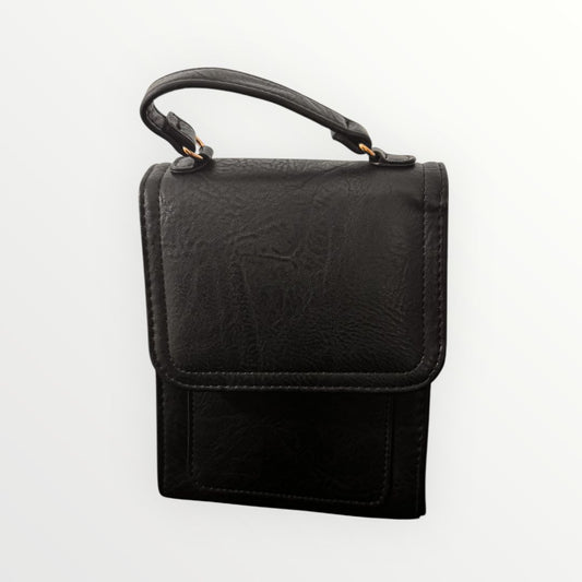 Bolso negro con correa - estilo clásico