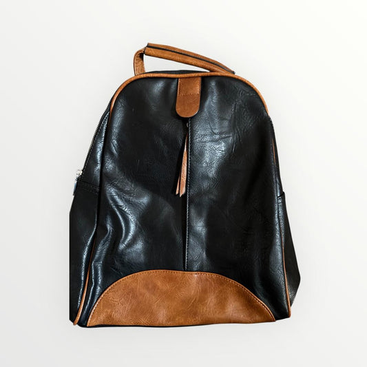 Mochila Bicolor Negro y Marrón - Estilo Urbano